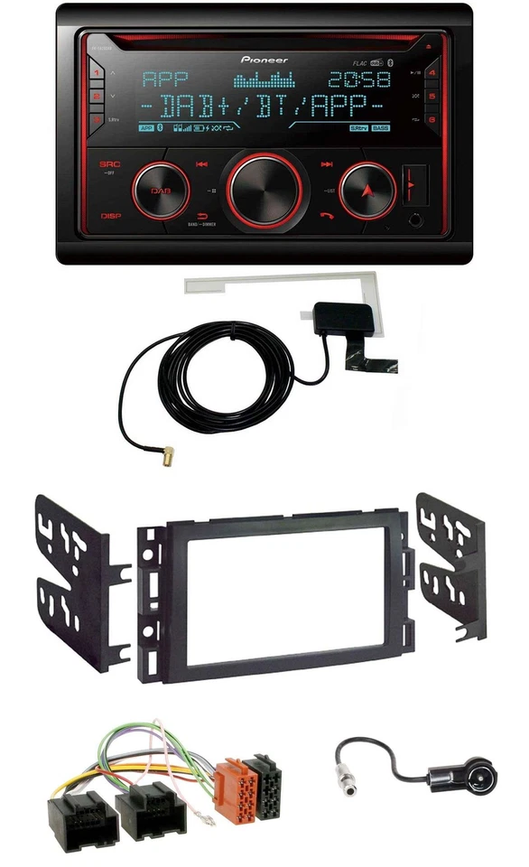 Pioneer 2DIN MP3 DAB USB CD Bluetooth Autoradio für Chevrolet Equinox Impala Mon - Bild 1 von 4