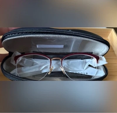 Gafas Vogue VO4304 51 mm marcos de gafas ovaladas con lente de demostración marrón rojizo NUEVO Foto 1 de 4