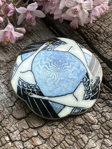 Spilla smaltata in argento sterling Gustav Gaudernack norvegese antica 171 - Foto 1 di 9