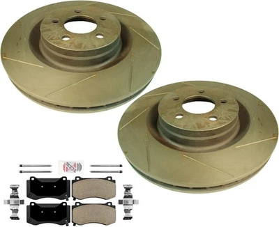 Performance Slotted Brake Rotors & Pads For Dodge Charger R/T Scat Pack 2015-20 - Image 1 of 4