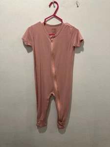 GUISBY Bamboo Zip Romper • 12–18M • Rose Mauve • Buttery Soft Bamboo Blend - Picture 1 of 3