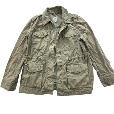 Chaqueta utilitaria verde Gap para mujer talla S bolsillos con solapa a presión militar Gorpcore exterior Foto 1 de 4