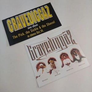 Juego de pegatinas promocionales Gravediggaz The Pick The Sickle and The Shovel artículo raro - Imagen 1 de 4