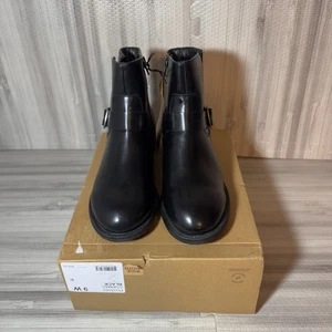 Frye and Co. Cormac Moto Damen-Kampfstiefel gestapelter Absatz gepolsterte Schnalle – neu - Bild 1 von 5