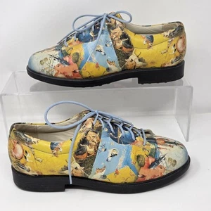 Rare Icon Artist Gustav Klimt Art Impressionist Women's Shoes Size 7 - Picture 1 of 8