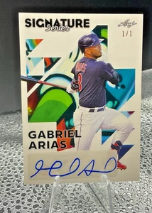 2023 Leaf Signature Series Gabriel Arias 1/1 Auto Cleveland Guardians  - Picture 1 of 3