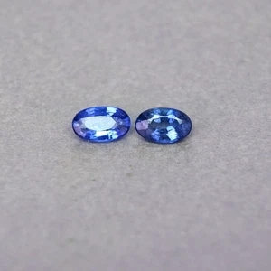 SHOLA Echt 0,61 Ct Natürlicher Saphir Top Farbe Nur Erhitzt Paar aus Sri Lanka - Picture 1 of 3