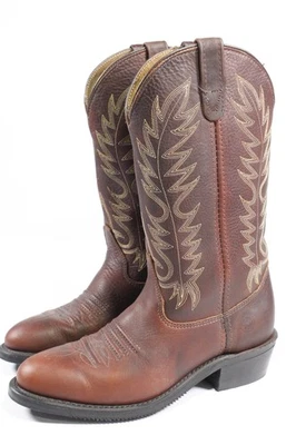 Double-H 1546 Western Cowboy Work Boots Men's Sz 8.5 EE Brown 150 Plus Sole - Image 1 of 4