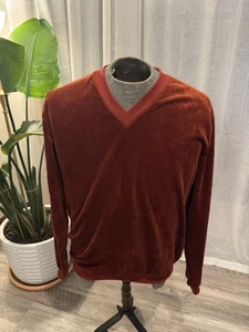 Sears Kings Road Herren Vintage 70er V-Neck Pullover, Orange, Größe X Tall - Bild 1 von 9