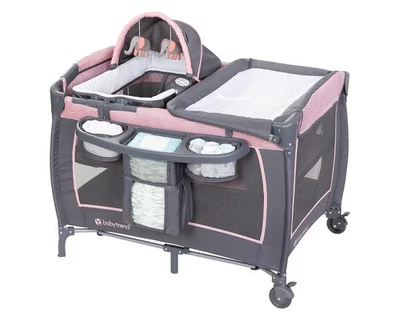 Baby Trend Lil Snooze Deluxe III - Acogedora estación de enfermería rosa Foto 1 de 4