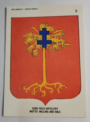 1991 Topps Desert Storm Card #5 Army 320th Field Artillery Sticker Military-READ - Image 1 of 4