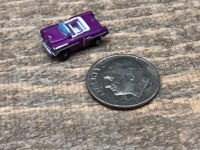 Micro Machines Ultrasmall Insiders Mini Purple 50s Cadillac Convertible Galoob - Image 1 of 4