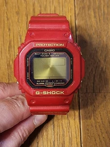 For parts as is CASIO G-SHOCK GW-M5630A Red 30th Anniversary Digital Wristwatch - Picture 1 of 24