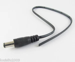 5pcs 30cm 5.5mm x 2.1mm CCTV Surveillance Camera DC Power Male Pig Tail Cable - Picture 1 of 4