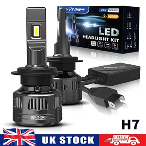 Bevinsee V45 2x H7 LED Headlight Bulbs 6000K White 22000LM Canbus Error Free UK - Picture 1 of 8