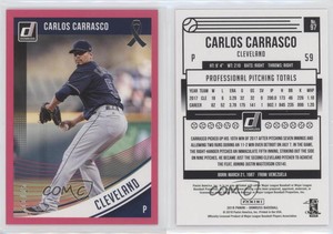 2018 Panini Donruss Mother's Day Ribbon /25 Carlos Carrasco #97
