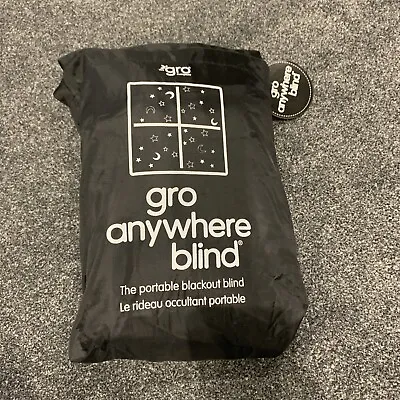 Gro Anywhere Blackout Blind Black Portable Travel Curtain 130cm X 198cm PORTABLE • 10£