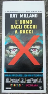 locandina film THE MAN WITH THE X RAY EYES Roger Corman Ray Milland 1963 - Foto 1 di 1