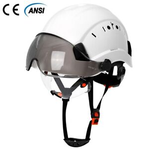 Construction Safety Helmet With Visor Built In Goggles Hard Hat  ANSI Work Cap