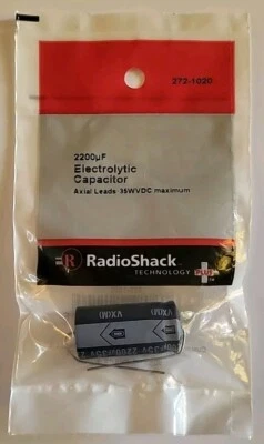 ¡NUEVO! Condensador electrolítico de plomo axial RadioShack 2200uF 272-1020 2721020 Foto 1 de 3