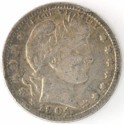 1904 Barber Quarter Dollar US Silver 25 Cent Coin Philadelphia United States Cover