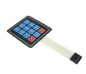 Matrix Array 12 Key Folientastatur Schalter Keypad Für Arduino AVR 4 x 3 Gut Top - Bild 1 von 2