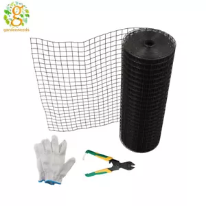 24In×50FT Black Dipped Plastic Welding Mesh 1" Hole Mesh Fencing Hardware Cloth - Picture 1 of 12