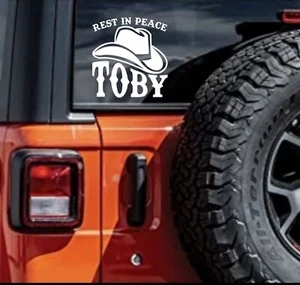 Toby Keith R.I.P. 5" × 6" White Vinyl Decal Sticker For Car, Truck,... - Picture 1 of 2