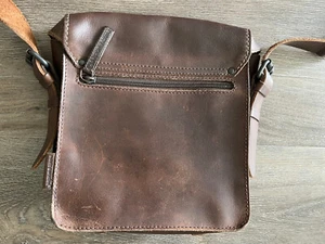 Aunts & Uncles Cross Body Brown Leather Bag - Picture 1 of 7