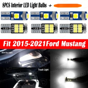 8x luces LED blancas equipamiento interior para Ford Mustang 2015-2017 2018 2019 2020 - Imagen 1 de 15