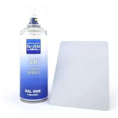 Norm 2K Felgenlack Felgensilber RAL 9006 seidenmatt 400ml Sprühdose Lackspray - Bild 1 von 2