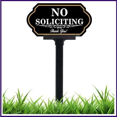 Letrero sin solicitud para casa con estaca - Aluminio de 50 mil de espesor - 5X10 pulgadas/37 Foto 1 de 4