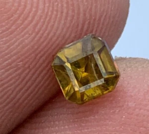 0.75 CT Rare honey Color Natural Sphene/Titanite rutile emerald Cut Gemstone@pak - Picture 1 of 4