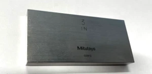 Mitutoyo 611203-231 Rectangular Steel Individual Gage Block, 3.0", Grade FS-2 - Picture 1 of 4
