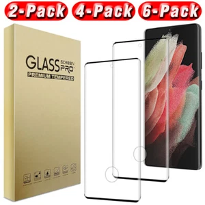 For Samsung Galaxy S24+ S23 S22 S21 Ultra Note20 Tempered Glass Screen Protector - Zdjęcie 1 z 16