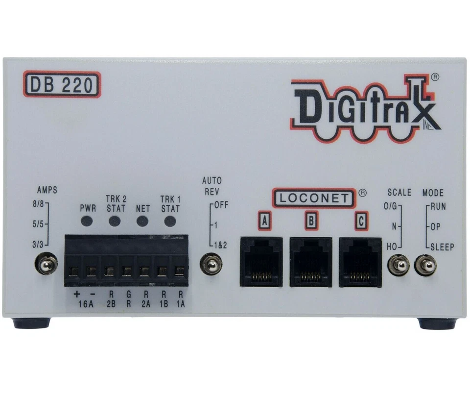 Digitrax ~ New 2025 ~ DB220 Advanced Dual Booster 3/5/8 Amp ~ 3 Port LocoNet - Image 1 of 1