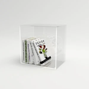 Cubo da terra cm 40 box espositore vetrina in plexiglass trasparente - Foto 1 di 4