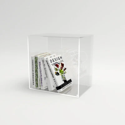 Cubo da terra cm 40 box espositore vetrina in plexiglass trasparente - Immagine 1 di 4
