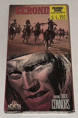 Geronimo! VHS Chuck Connors MGM UA Blockbuster Video Stickers Re Sealed Movie - Image 1 of 4