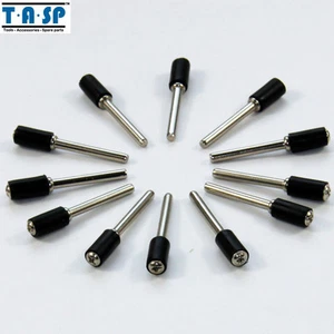 TASP 12PC 1/4" Rubber Mandrel and 1/8" Shank Sand Drum Holder Dremel Rotary Tool - Picture 1 of 3