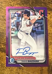 2024 Bowman Chrome Draft Auto Purple Refractors Travis Bazzana /250 RC #X14466 - Picture 1 of 2
