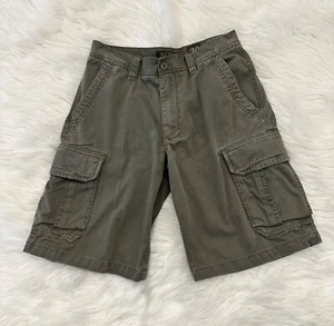 Pantalones cortos de carga de alta resistencia verde frente plano vintage antiguos azul marino talla 30 - Imagen 1 de 14