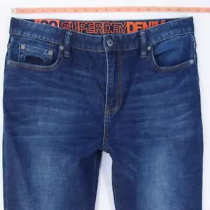 Hombres SuperDry 02 TRAVIS Ajustado Pitillo Elástico Azul Jeans W35 L34 - Imagen 1 de 7
