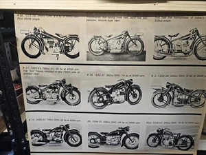 "Vintage BMW Motorrad Foto / Poster 1930 - 50er Jahre neun Fahrräder 24"" x 20" - Bild 1 von 19