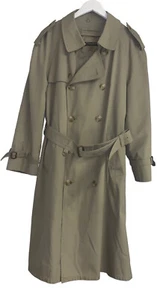 Iconic Vintage Detective Trench Coat Duster Brooks Bros Wool Lined Made USA 40 R - Picture 1 of 19