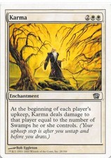 Karma *Uncommon* Magic MtG x1 Eighth 8th Edition MP