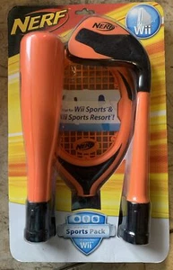 Nintendo NERF Wii Sports Pack New In Package Tennis Golf Baseball - Picture 1 of 2
