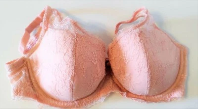 Used Femina Pink Lace Padded Luxery Bra Size 85 Cup B Worn Once Free Shipping!!! - Image 1 of 4