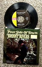 45 RPM Vinyl Record Johnny Rivers Poor Side of Town with Picture Sleeve VG+