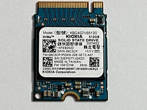 KIOXIA BG40ZNS512G 512GB KBG40ZNS1T02 1TB M.2 2230 NVMe PCIe3.0 SSD Steam Deck - Afbeelding 1 van 24